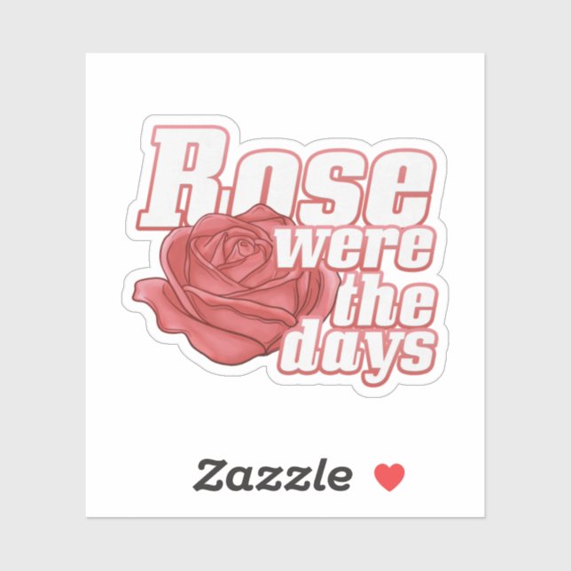 Retro Red Rose Pun: Rose were the Days (Sheet)