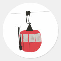 Retro Red Ski Gondola Lift Personalised