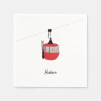 Retro Red Ski Gondola Lift Personalised