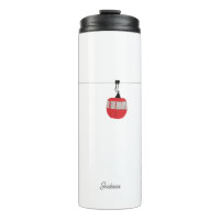 Retro Red Ski Gondola Lift Personalised