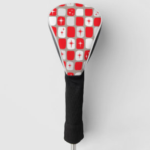 Retro Red Starbursts Driver Cover