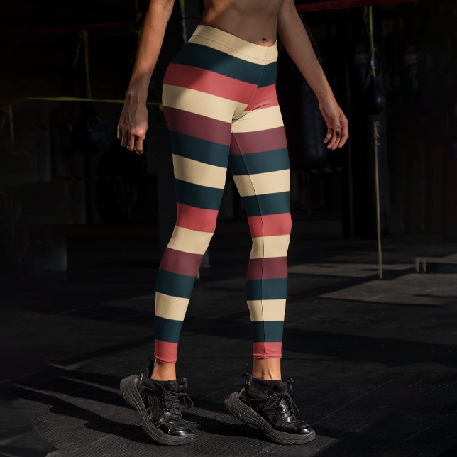 Retro Red Stripe Capri Leggings (Creator Uploaded)