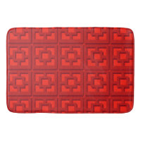 Retro Red Trellis Bath Mat