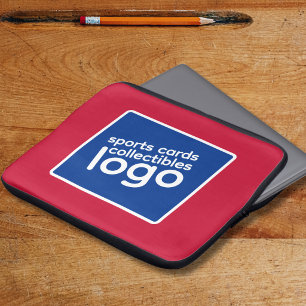 Retro Red White Blue Sports Cards Logo Laptop Sleeve