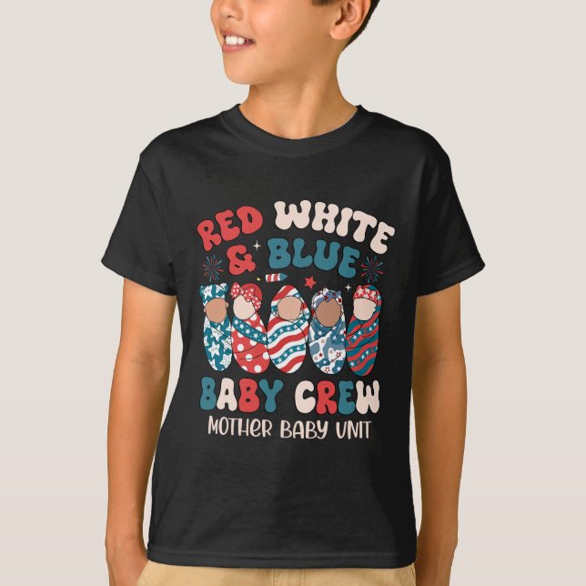 Retro Red White Blue  T-Shirt (Front)