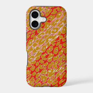 Retro Red Yellow Pink Leopard Print Skin