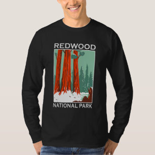 Retro Redwood National Park Outdoor Camping Souven T-Shirt