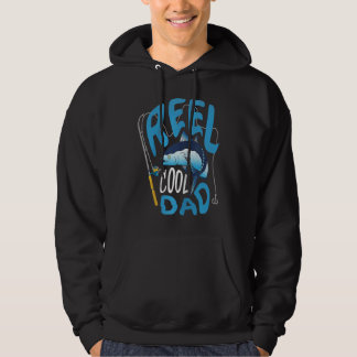 Retro Reel Cool Dad Fishing  Vintage Father's Fish Hoodie