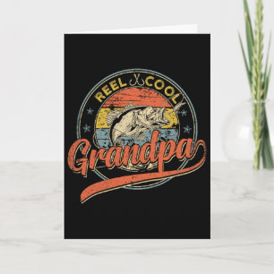 Retro Reel Cool Grandpa Fishing Fathers Day  Card