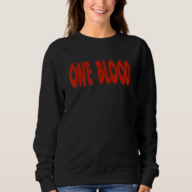 Retro Reggae Music One Blood Jamaica Roots & Cultu Sweatshirt (Front)