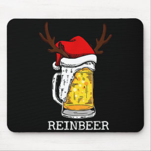 Retro Reindeer Winedeer Reinbeer Matching Couples  Mouse Pad