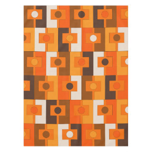 Retro Rektangel Geometric Mid Century Mod Pattern Tablecloth