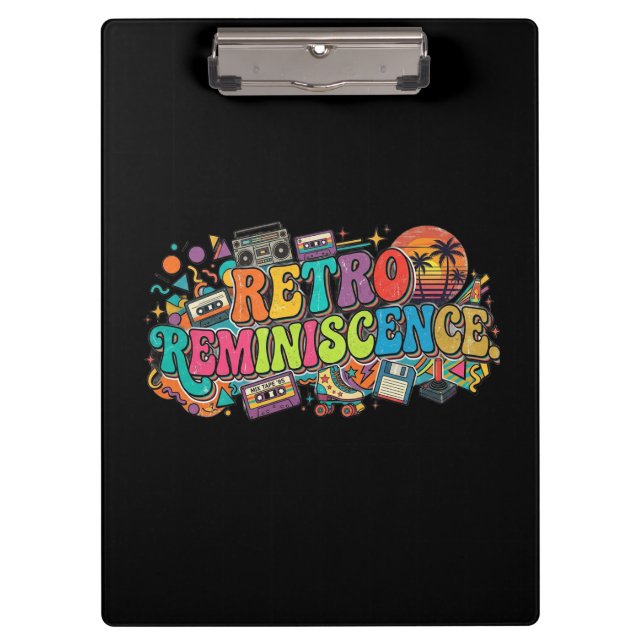 Retro Reminiscence T-Shirt Design Clipboard (Front)