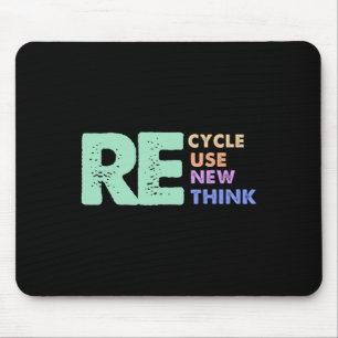 Retro Removed Meme Recycle Reuse Renew Rethink Mouse Pad