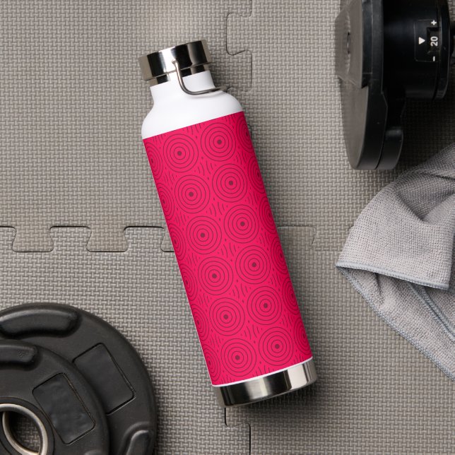 Retro Repeat Circles Water Bottle (Gym)