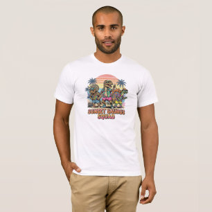 Retro Reptile Club Funny Vintage Dinosaur Summer T-Shirt
