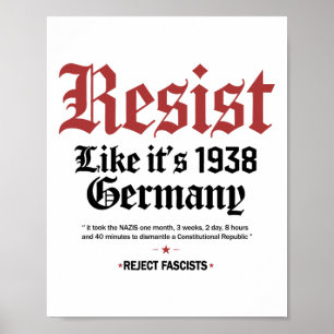 Retro Resist Like Its 1938 Germany Poster