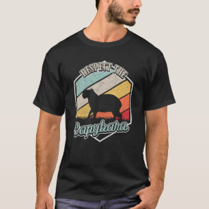 Retro Respect the Capybara Cute Capybara T-Shirt