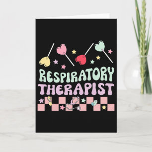 Retro Respiratory Therapist Lollipops Valentines R Card