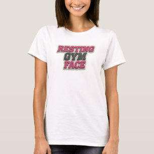 Retro RESTING GYM FACE Artistic Expression T-Shirt