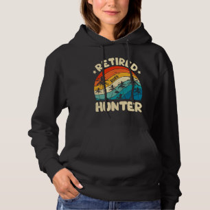Retro Retired Hunter Vintage Retirement Worked Hoodie