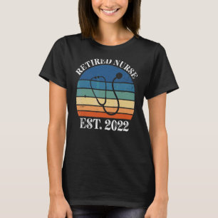 Retro Retired Nurse Nursing Retirement Rn Er Mum G T-Shirt