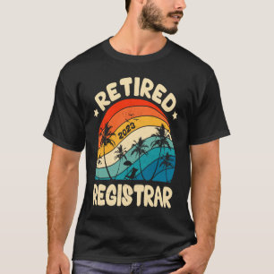Retro Retired Registrar Vintage Retirement Worked T-Shirt
