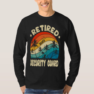 Retro Retired Security Guard Vintage Retirement Wo T-Shirt