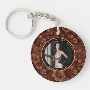 Retro Retirement Gifts for Mom Anemones Flower Key Ring