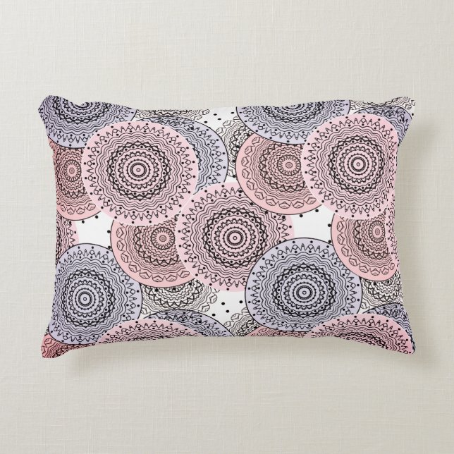 Retro, retro pattern, beige , grey  elegant decorative cushion (Front)