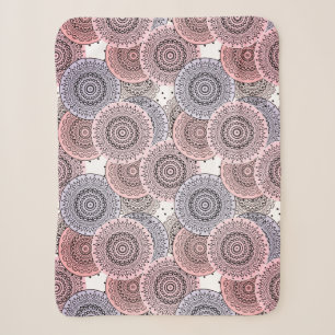 Retro, retro pattern, beige , grey elegant sherpa blanket