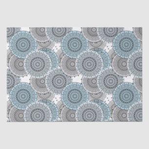 Retro, retro pattern, blue and grey, elegant tissue paper