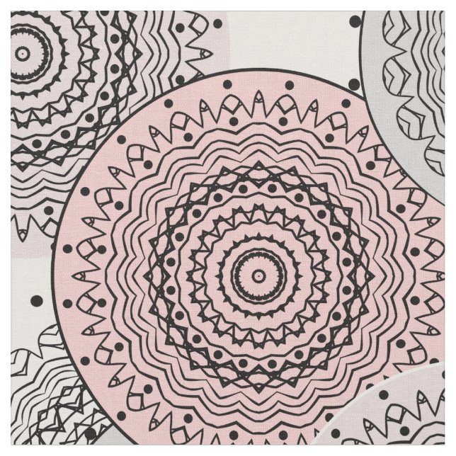 Retro, retro pattern, blue and pink,  elegant fabric (Close Up)