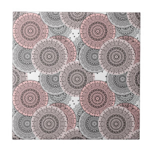 Retro, retro pattern, blue and pink,  elegant tile