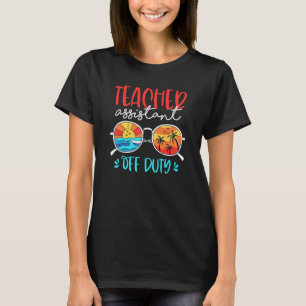 Retro Retro Sunset Sunglasses Teacher Assistant Of T-Shirt