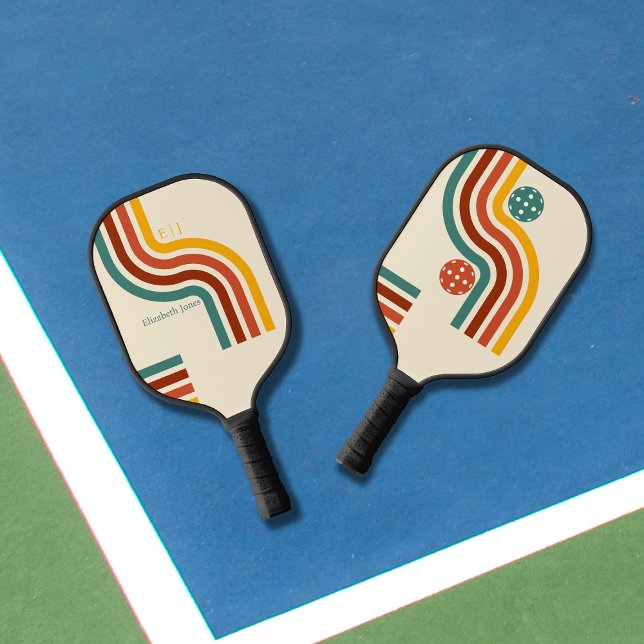 Retro Revival: Experience the 70s with Yellow Red Pickleball Paddle (Creator Uploaded)