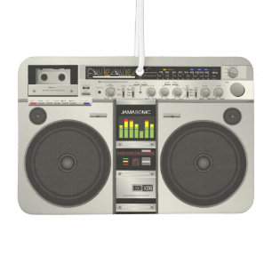 Retro Rewind: Customisable 80's Boombox Graphic Car Air Freshener