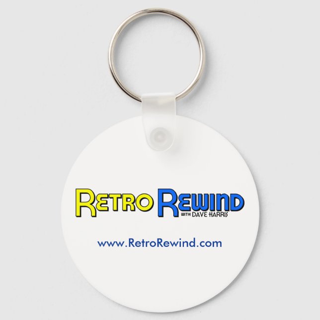 Retro Rewind Keychain (Front)