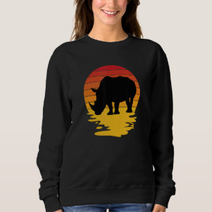 Retro Rhino Chubby Unicorns Fat Rhino Sweatshirt
