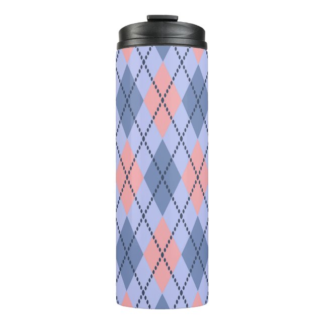 Retro rhombic pattern.  thermal tumbler (Front)