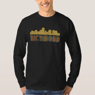 Retro Richmond Skyline Vintage Cityscape Richmond  T-Shirt