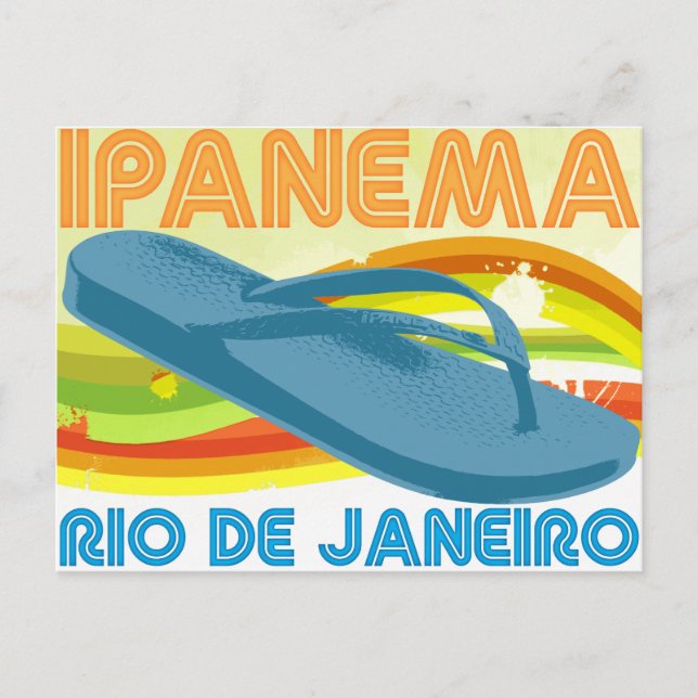 Retro Rio Ipanema Postcard (Front)