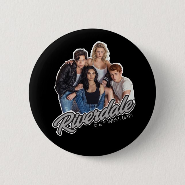 Retro Riverdale Group Graphic 6 Cm Round Badge (Front)