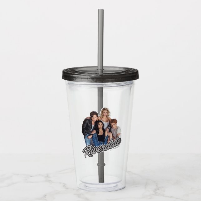 Retro Riverdale Group Graphic Acrylic Tumbler (Front)