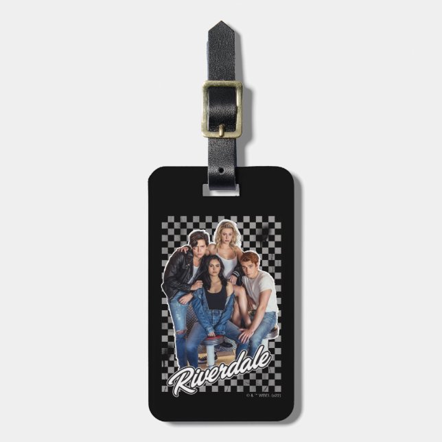 Retro Riverdale Group Graphic Luggage Tag (Front Vertical)