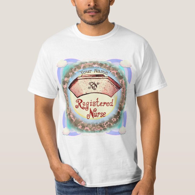 Retro RN Nurse Cap T-Shirt (Front)