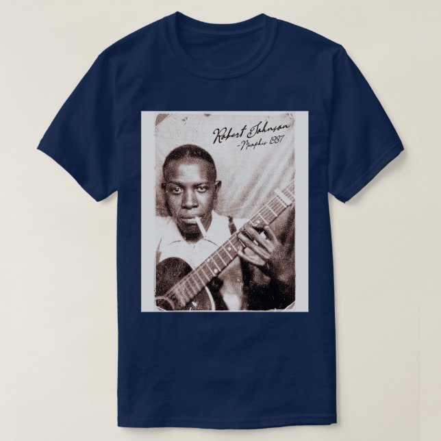 Retro Robert Johnson Memphis Photo Booth T-Shirt (Design Front)