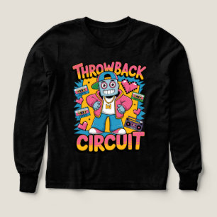 Retro Robot 90s Hip Hop Design – Fun Cartoon Throw