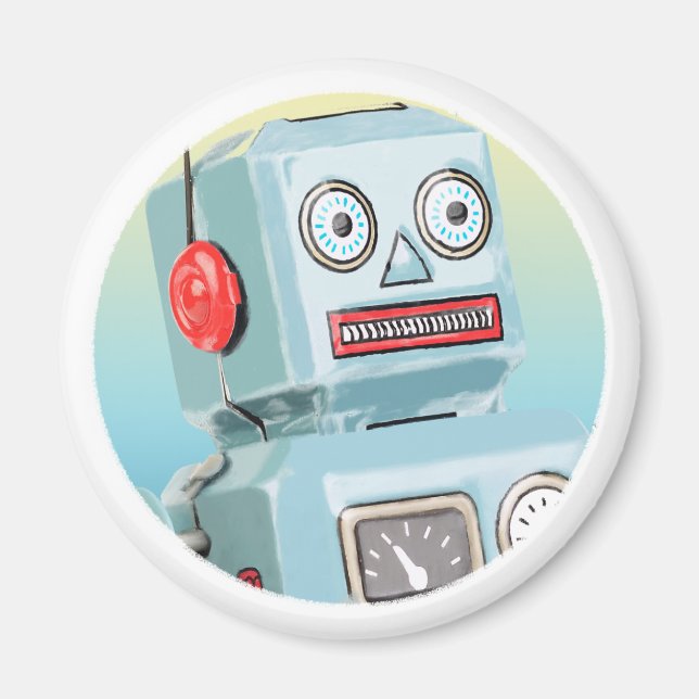 Retro Robot Magnet (Front)