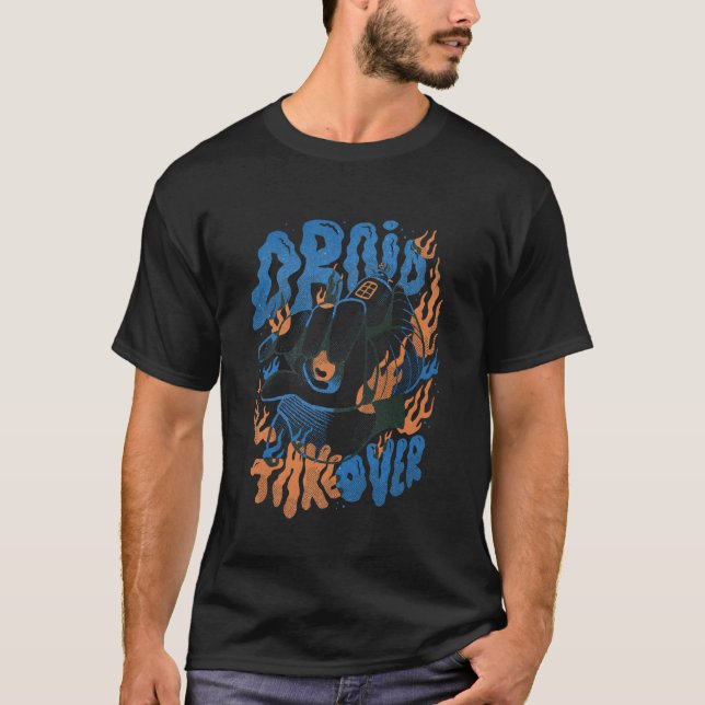Retro Robot Takeover - AI Revilution T-Shirt (Front)